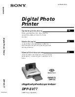 Sony DPP--SV77 Operating Instructions Manual preview