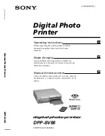 Sony DPP-SV88 Operating Instructions Manual preview