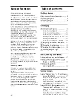 Preview for 4 page of Sony DPP-SV88 Operating Instructions Manual