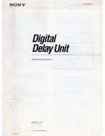 Preview for 1 page of Sony DPS-D7 Operating Instructions Manual