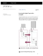 Предварительный просмотр 36 страницы Sony DPT-CP1 Help Manual