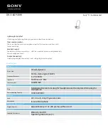 Sony DR-310DP/WHI Specification Sheet preview
