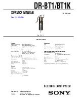 Sony DR-BT1 Service Manual preview
