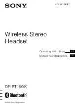 Preview for 1 page of Sony DR BT160IK Operating Instructions Manual