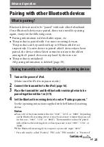 Preview for 21 page of Sony DR-BT21iK
DR-BT21G Operating Instructions Manual