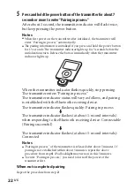 Preview for 22 page of Sony DR-BT21iK
DR-BT21G Operating Instructions Manual