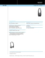 Sony DR-BT22 - Headset - Semi-open Specifications preview