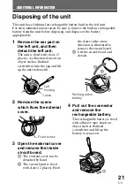 Предварительный просмотр 21 страницы Sony DR BT22iK - Headphones - Semi-open Operating Instructions Manual