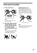 Preview for 11 page of Sony DR-BT30Q - Wireless Stereo Headset Operating Instructions Manual