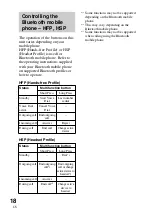 Preview for 18 page of Sony DR-BT50 - Stereo Bluetooth Headset Operating Instructions Manual