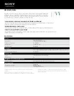 Sony DR-E10iP/GRN Specification Sheet preview