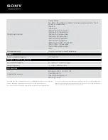 Preview for 2 page of Sony DR-EX61iP Specifications