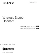 Sony DRBT160AS - Bluetooth Stereo Headset Operating Instructions Manual preview