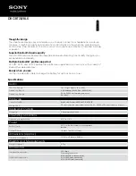 Preview for 1 page of Sony DRC-BT30/BLK Specifications