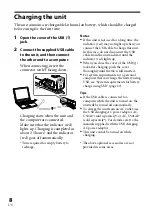 Preview for 8 page of Sony DRC-BT30 Operating Instructions Manual