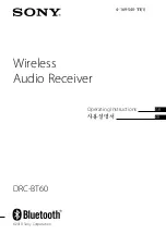 Sony DRC-BT60 Operating Instructions Manual preview