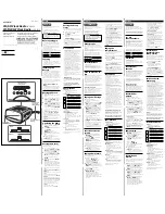 Sony Dream Machine ICF-C111 Operating Instructions preview