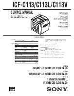 Sony Dream Machine ICF-C113 Service Manual preview