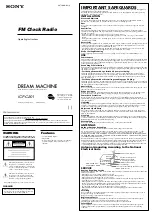 Preview for 1 page of Sony Dream Machine ICF-C201 Operating Instructions