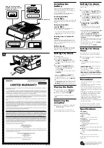 Preview for 2 page of Sony Dream Machine ICF-C201 Operating Instructions