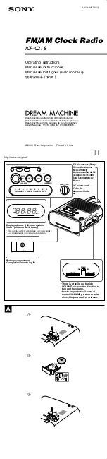 Sony Dream Machine ICF-C218 User Manual предпросмотр