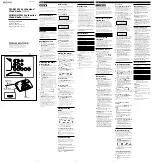 Sony Dream Machine ICF-C233L Operating Instructions preview