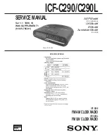 Sony Dream Machine ICF-C290 Service Manual preview