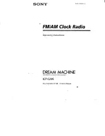 Sony DREAM MACHINE ICF-C295 Operating Instructions Manual preview