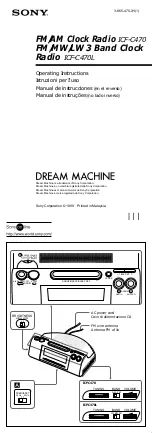 Предварительный просмотр 1 страницы Sony Dream Machine ICF-C470 User Manual