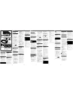 Preview for 2 page of Sony Dream Machine ICF-C490 Operating Instructions