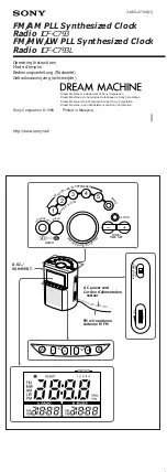 Sony DREAM MACHINE ICF-C793 User Manual preview