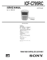 Предварительный просмотр 1 страницы Sony Dream Machine ICF-C795RC Service Manual