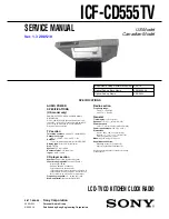 Sony Dream Machine ICF-CD555TV Service Manual предпросмотр