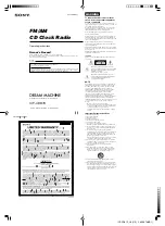 Sony DREAM MACHINE ICF-CD815 Operating Instructions preview