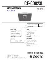 Sony Dream Machine ICF-CD823L Service Manual preview