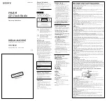 Sony DREAM MACHINE ICF-CD830 Operating Instructions preview