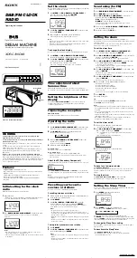 Sony Dream Machine XDR-C705DAB Operating Instructions предпросмотр