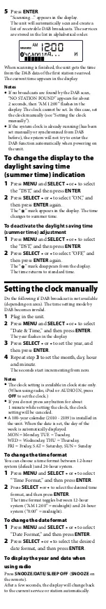 Preview for 7 page of Sony Dream Machine XDR-DS12iP User Manual