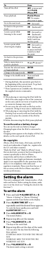 Preview for 11 page of Sony Dream Machine XDR-DS12iP User Manual