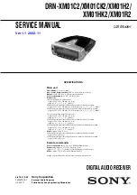 Sony DRN-XM01C2 Service Manual предпросмотр