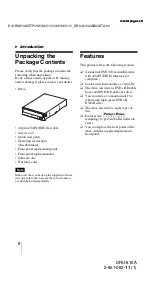 Предварительный просмотр 6 страницы Sony DRU-810A Operating Instructions Manual