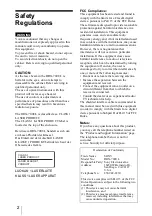 Preview for 2 page of Sony DRX-700UL Operating Instructions Manual