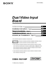 Sony DSBK-180 Installation Instructions Manual preview