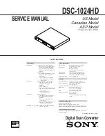 Sony DSC-1024HD Service Manual предпросмотр