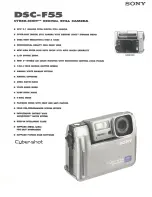 Sony DSC-F55 - Cyber-shot Digital Still Camera Specifications preview