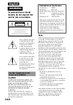 Предварительный просмотр 2 страницы Sony DSC-F55 Operating Instructions Manual