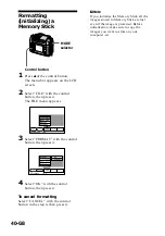 Предварительный просмотр 40 страницы Sony DSC-F55 Operating Instructions Manual