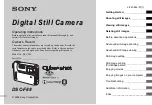 Sony DSC-F88 - Cyber-shot Digital Still Camera Operating Instructions Manual предпросмотр