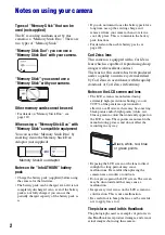 Предварительный просмотр 2 страницы Sony DSC-G1 - Cyber-shot Digital Camera Handbook