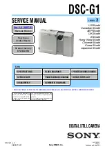 Sony DSC-G1 - Cyber-shot Digital Camera Service Manual preview